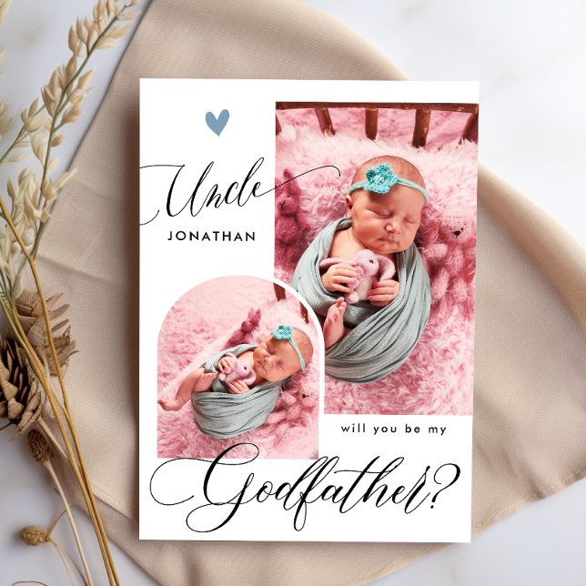 Invitación Propuesta moderna del padrino fotográfico (Subido por el creador)