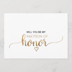 Invitación Propuesta Simple De Caligrafía De Oro Matrón De Ho