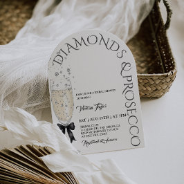 Invitación Prosecco Elegant Bow Bridal Shower