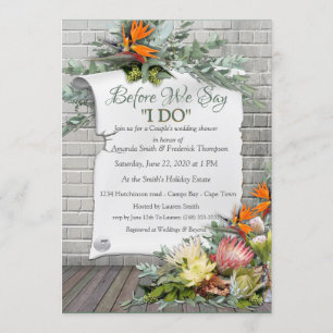 Invitación Protea - Ducha Strelitzia Flower Wedding