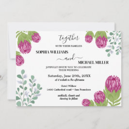 Invitación Protea Flower Garden Boda