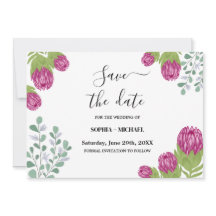 Protea Flower Garden Save Date Boda