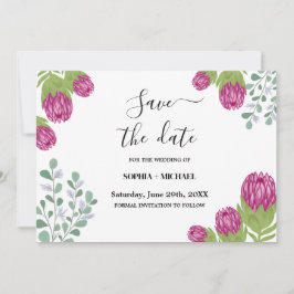 Invitación Protea Flower Garden Save Date Boda