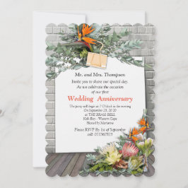 Invitación Protea - Ramilletes de flores de Strelitzia Aniver
