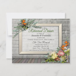 Invitación Protea - Strelitzia Cena de ensayo de flor