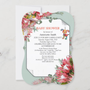 Invitación Protea - Strelitzia Flower Baby Shower