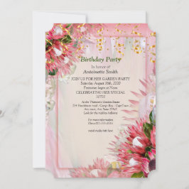 Invitación Protea - Strelitzia Flower Birday