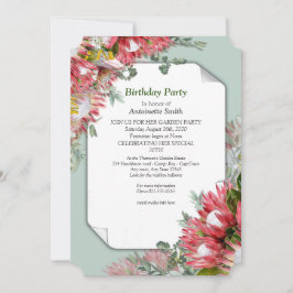 Invitación Protea - Strelitzia Flower Birday