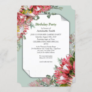 Invitación Protea - Strelitzia Flower Birday