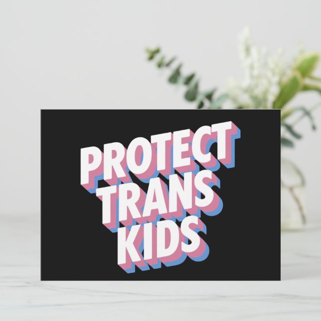 Invitación Proteger a los niños transexuales El mes del orgul (Anverso de pie)