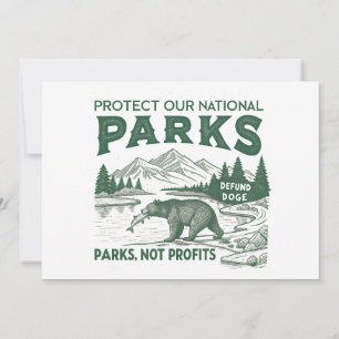 Invitación Proteger Nuestros Parques Nacionales Detrás De Los