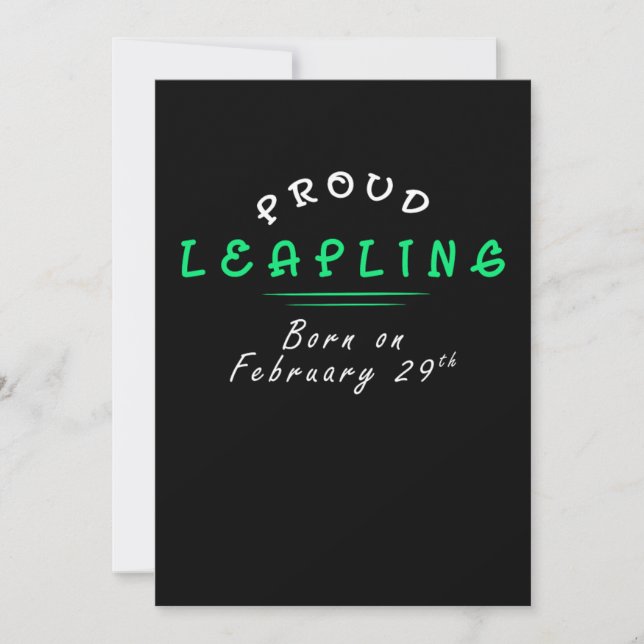Invitación Proud Leapling Born On February 29 Birthday Gift (Anverso)