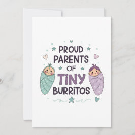 Invitación Proud Parents of Tiny Burritos Art