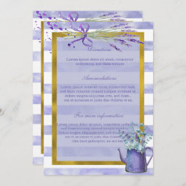 Invitación Provenza Lavender Boda de flores moradas