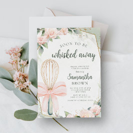 Invitación Próximamente se despertará la ducha de novia flora