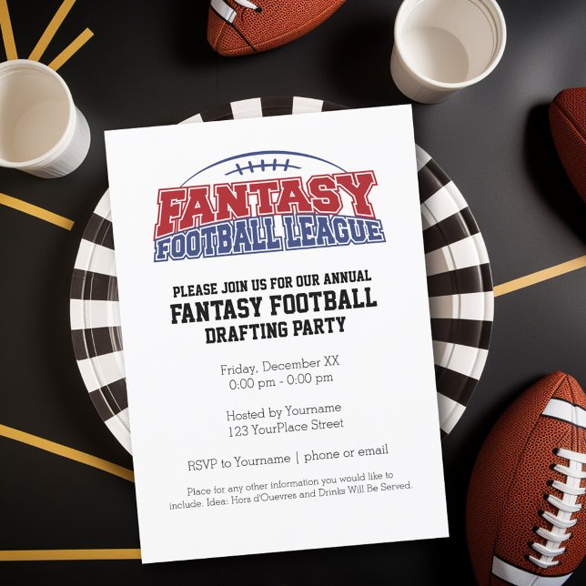 Invitación Proyecto de Fiesta de la Fantasy Football League (Fantasy Football Party Invitation)
