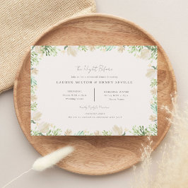 Invitación Prueba de Boda de acuarela floral rústica