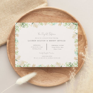 Invitación Prueba de Boda de acuarela floral rústica