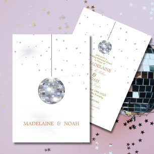 Invitación Prueba de Boda de Moda elegante de Disco Ball