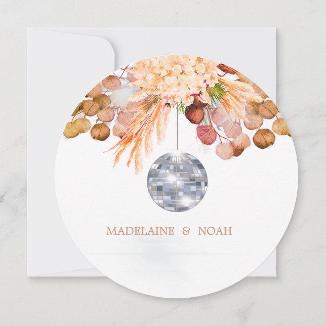 Invitación Prueba de Boda de Moda elegante de estilo floral d (Reverso)