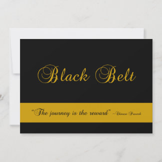 Invitación Prueba de promoción del viaje del cinturón negro d