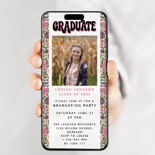 Invitación Prueba digital del Partido de Graduación Floral Re