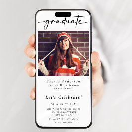Invitación Prueba digital del Partido de Graduación Moderno