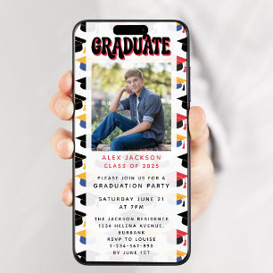 Invitación Prueba digital del Partido de Graduación Retro