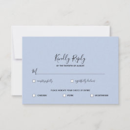 Invitación Prussian + Periwinkle Azul Acuarela Floral RSVP