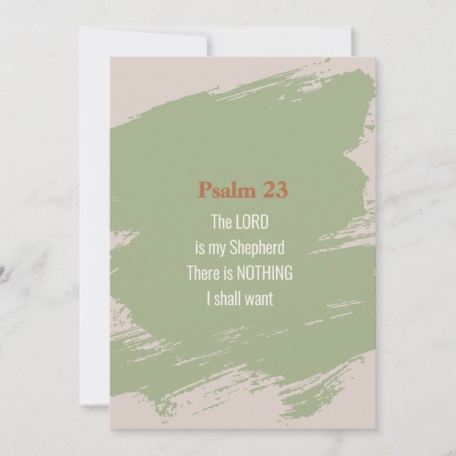 Invitación Psalm 23 Scripture Card - Imprimir o descargar (Anverso)