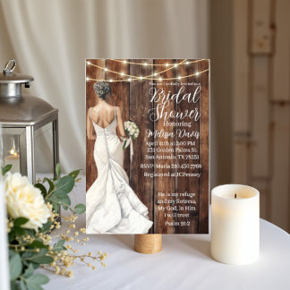 Invitación Psalm 91:2 Bridal Shower Invitation