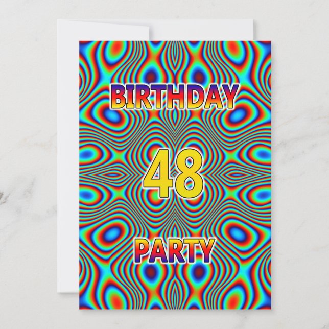 Invitación Psicodélico 48º Día de fiesta (Anverso)