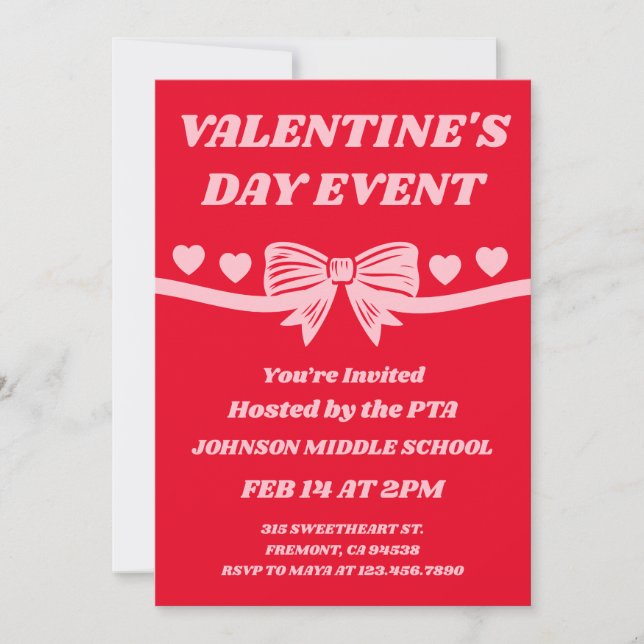 Invitación PTA Valentine’s Day Event (Anverso)
