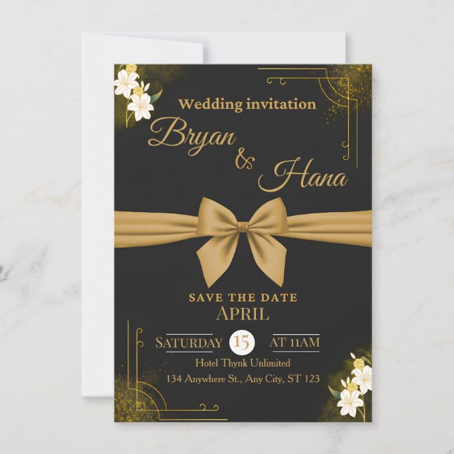 Invitación Public Wedding Invitation – Elegant Minimal Design (Anverso)