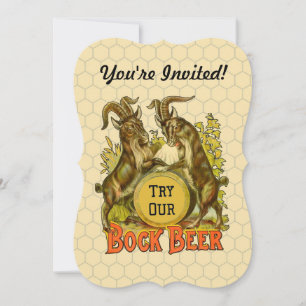 Invitación Publicidad de la cerveza de cabra