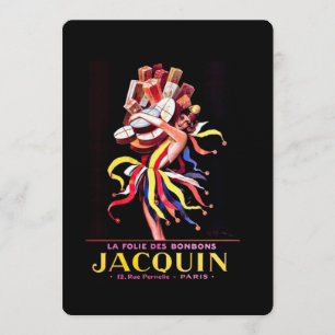 Invitación Publicidad de Leonetto Cappiello para Bonbon Jacqu