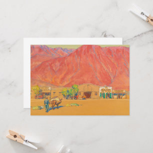 Invitación Pueblo y acantilados por Maynard Dixon