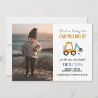 Invitación ¿Puedes Escarbar En La Fiesta De Cumpleaños De Dig