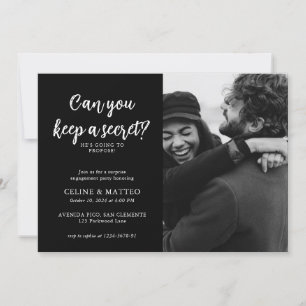 Invitación ¿Puedes guardar un secreto?   Compromiso de fotogr