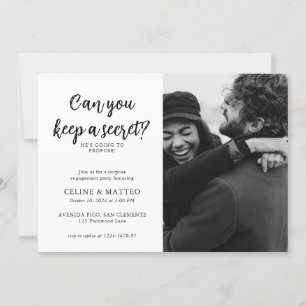 Invitación ¿Puedes guardar un secreto? Compromiso moderno d