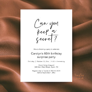 Invitación ¿Puedes guardar un secreto? Fiesta de cumpleaños s