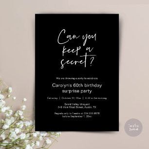 Invitación Puedes Guardar Un Secreto Sorpresa Fiesta de Cumpl