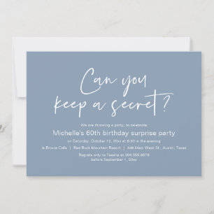 Invitación ¿Puedes Mantener Una Fiesta De Cumpleaños Secreta 