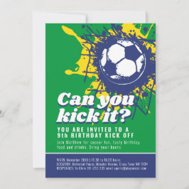 Invitación ¿Puedes patearlo fiesta de cumpleaños de la pelota