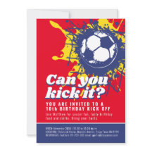 ¿Puedes patearlo fiesta de cumpleaños del fútbol r