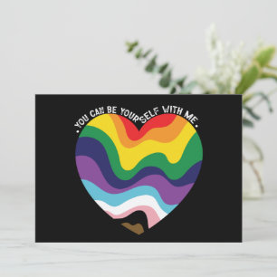 Invitación Puedes Ser Tú Mismo Conmigo LGBT Transgénero Gay 