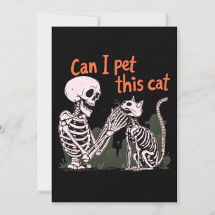 Invitación ¿Puedo Mascota A Este Gato? ¡Diseño para los curio
