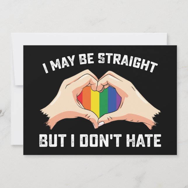 Invitación Puedo ser franco pero no odio a las lesbianas gay (Anverso)