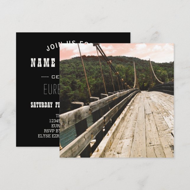 Invitación puente de castores (Anverso / Reverso)