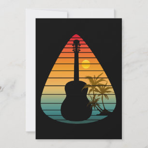 INVITACIÓN PUENTE DE GUITARRA DE MODA PUESTA DE SOL 